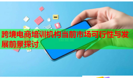 跨境電商培訓(xùn)機(jī)構(gòu)當(dāng)前市場可行性與發(fā)展前景探討